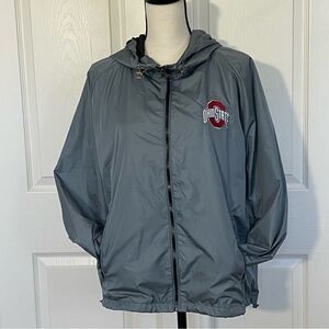 The Ohio State Gray Hooded Windbreaker by J. America, XL